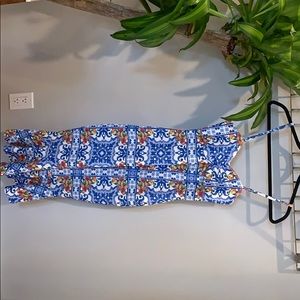 Boohoo Greece/tropical Dress